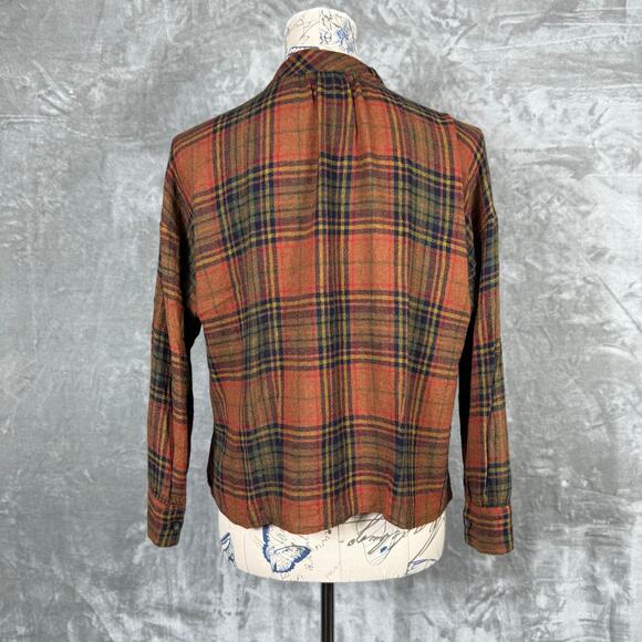 Madewell Popover Shirt XXS 2XS Plaid Chestnut - Picture 5 of 14